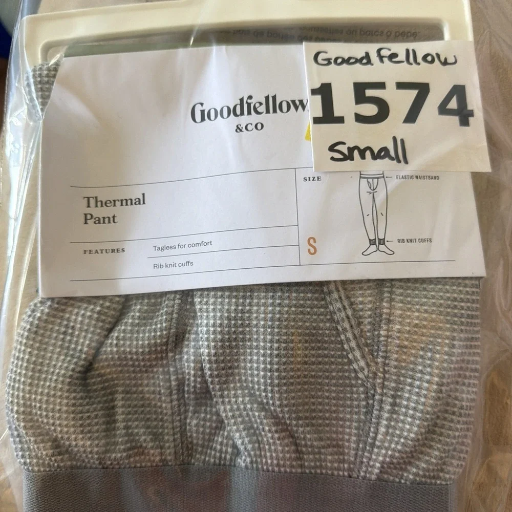 Goodfellow Mens Waffle Thermal Pants Heather Gray Long Johns Sz Small NWT 1574